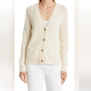 Jenni Kayne Linen/Cotton Cardigan, size XS, Ecru